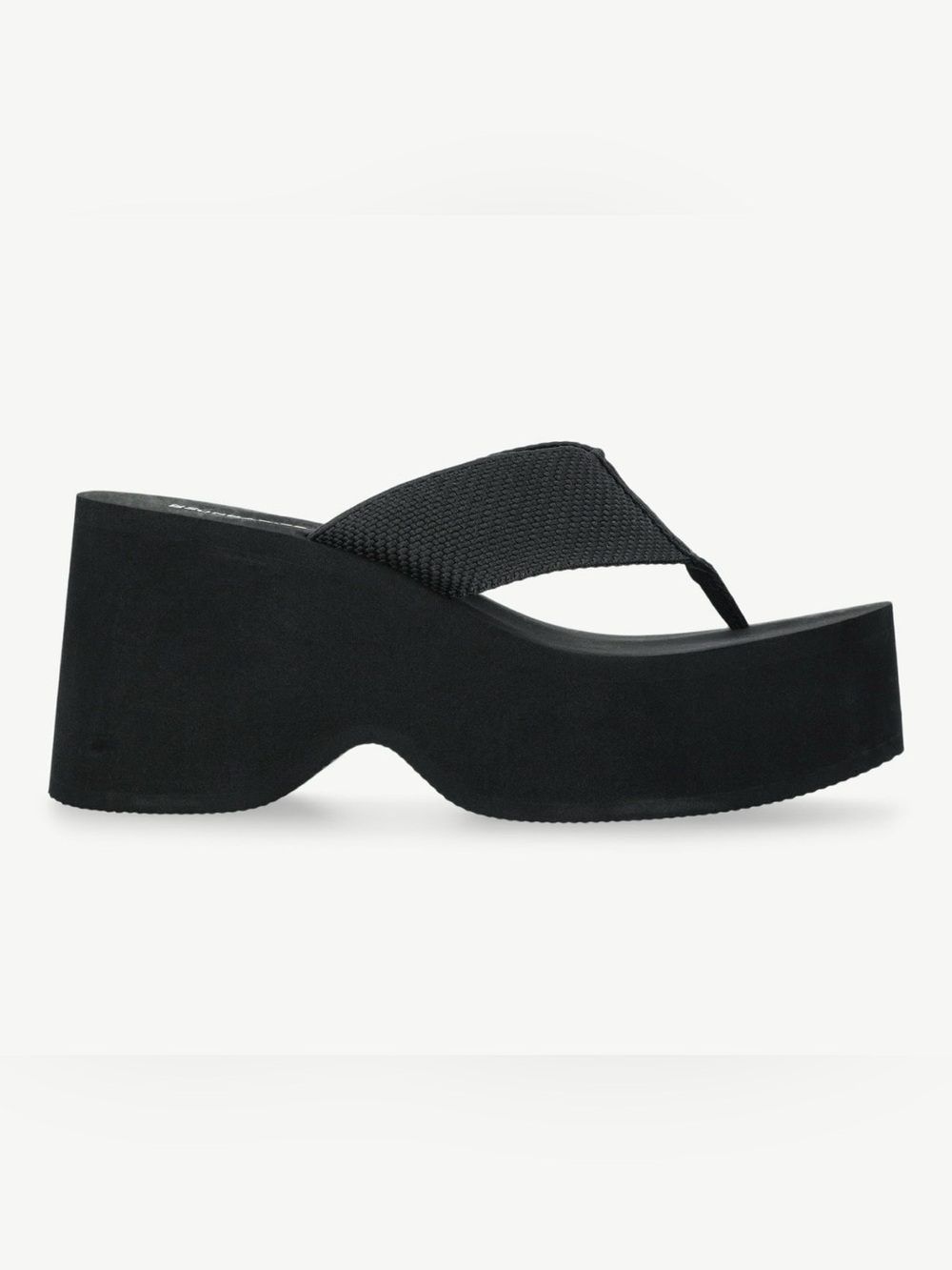 No Boundaries Black Wedge Platform Flip Flop Sandals